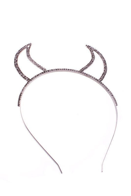 Devil rhinestone headband